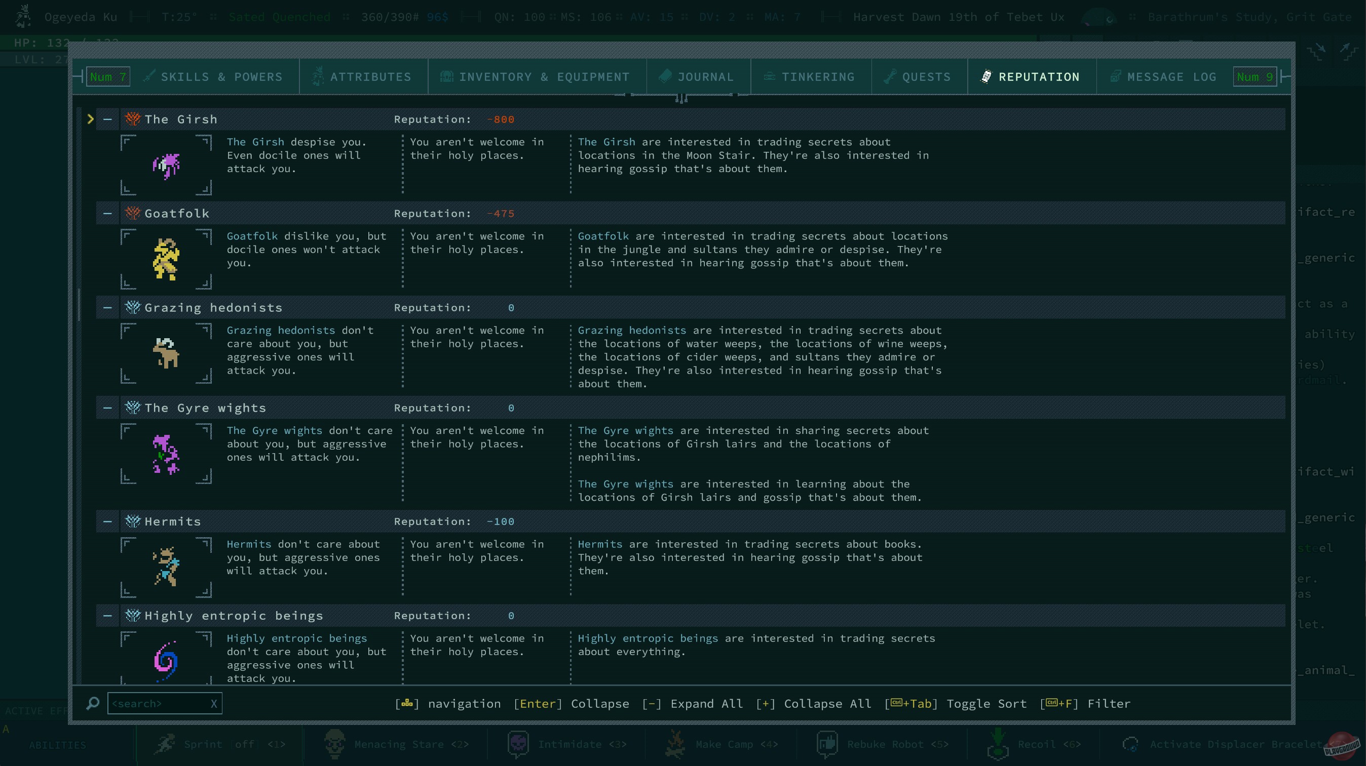 Скриншот из игры Caves of Qud - 41