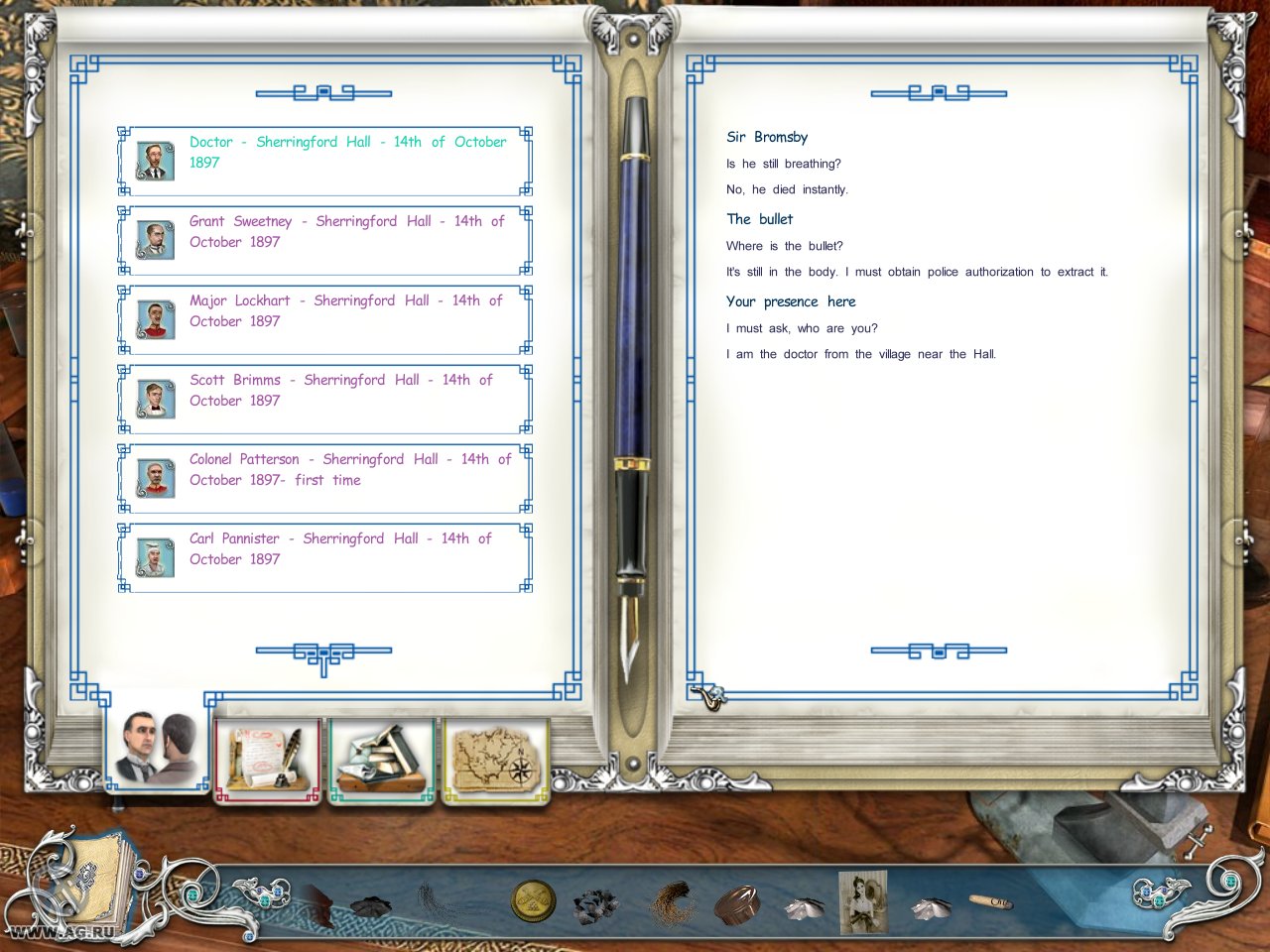 Скриншот из игры Sherlock Holmes: The Silver Earring - 242