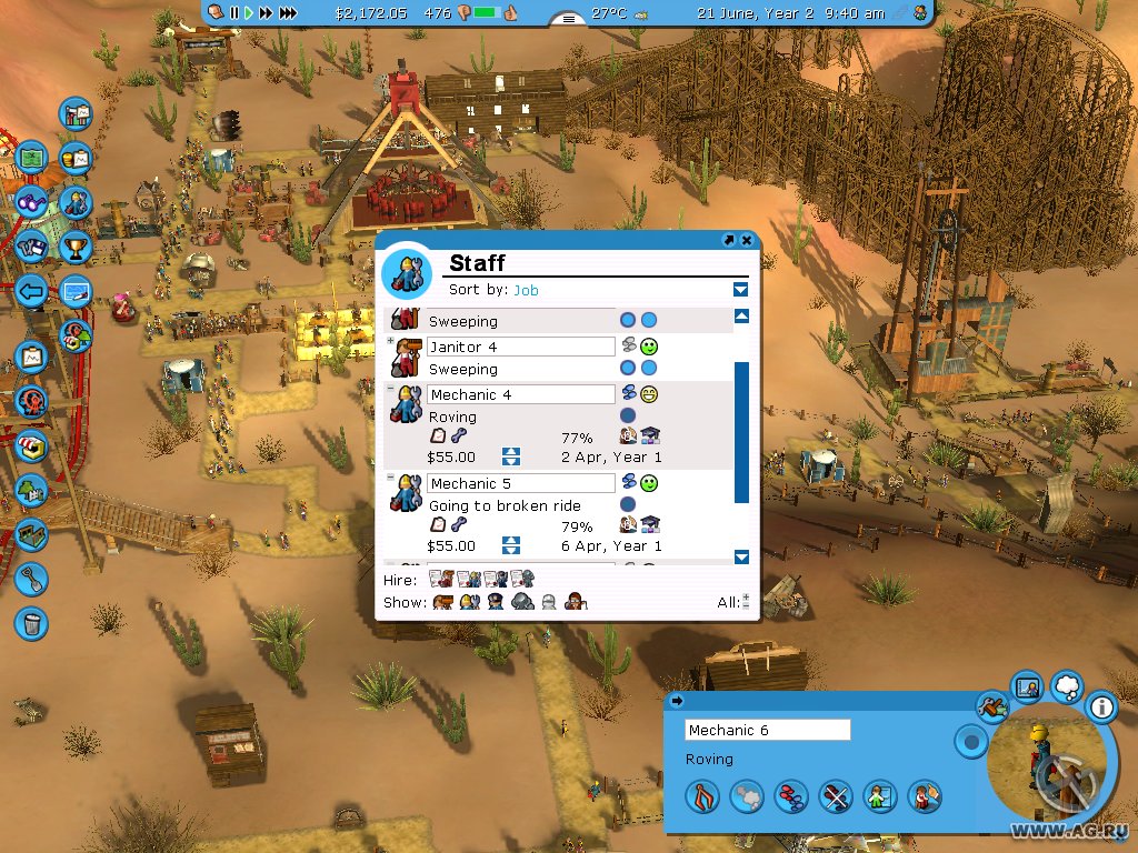 Скриншот из игры RollerCoaster Tycoon 3 - 176