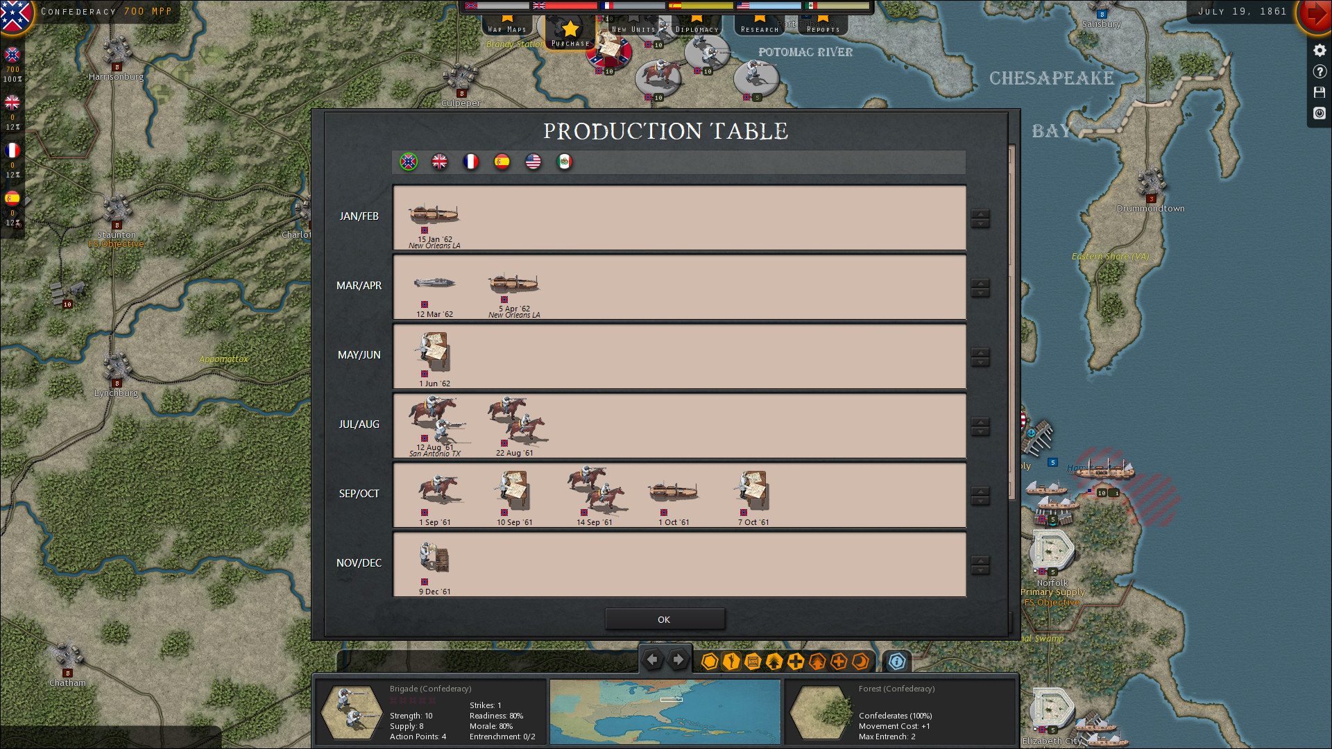 Скриншот из игры Strategic Command: American Civil War - 1