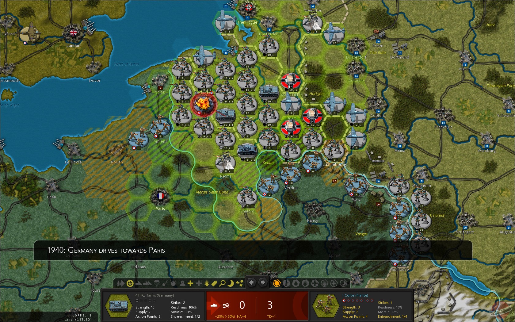 Скриншот из игры Strategic Command WWII: War in Europe - 15