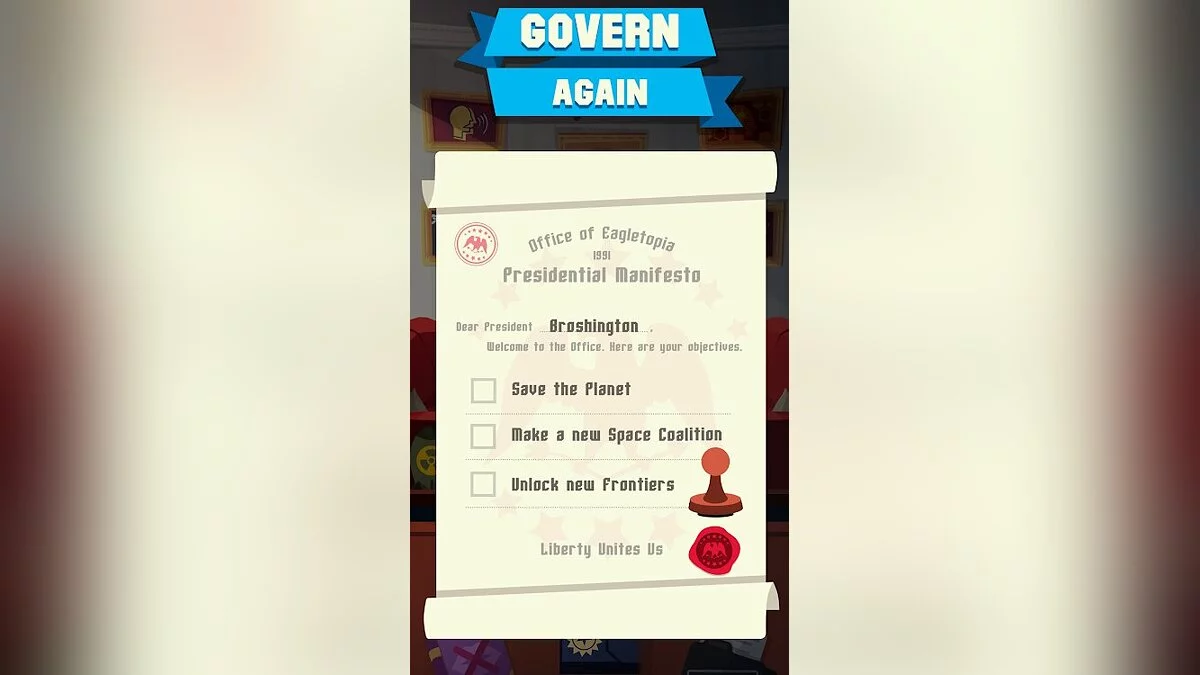 Скриншот из игры Mr.President! - 2