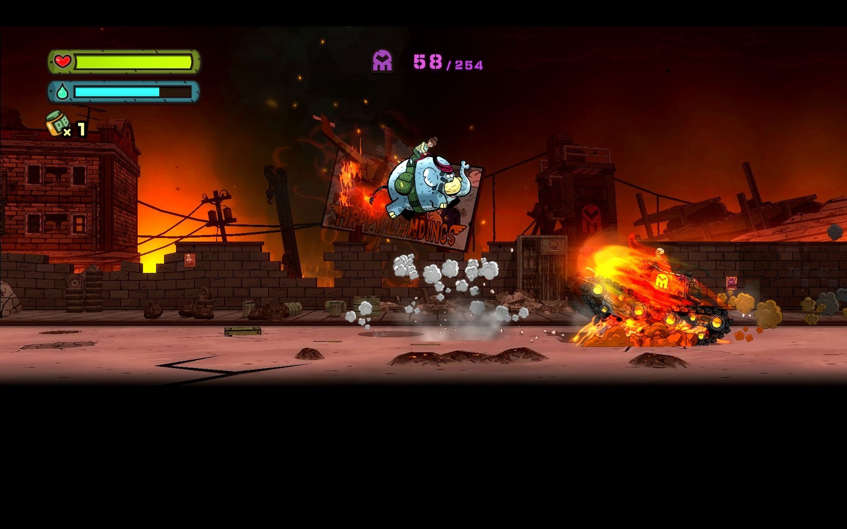 Скриншот из игры TEMBO THE BADASS ELEPHANT - 13