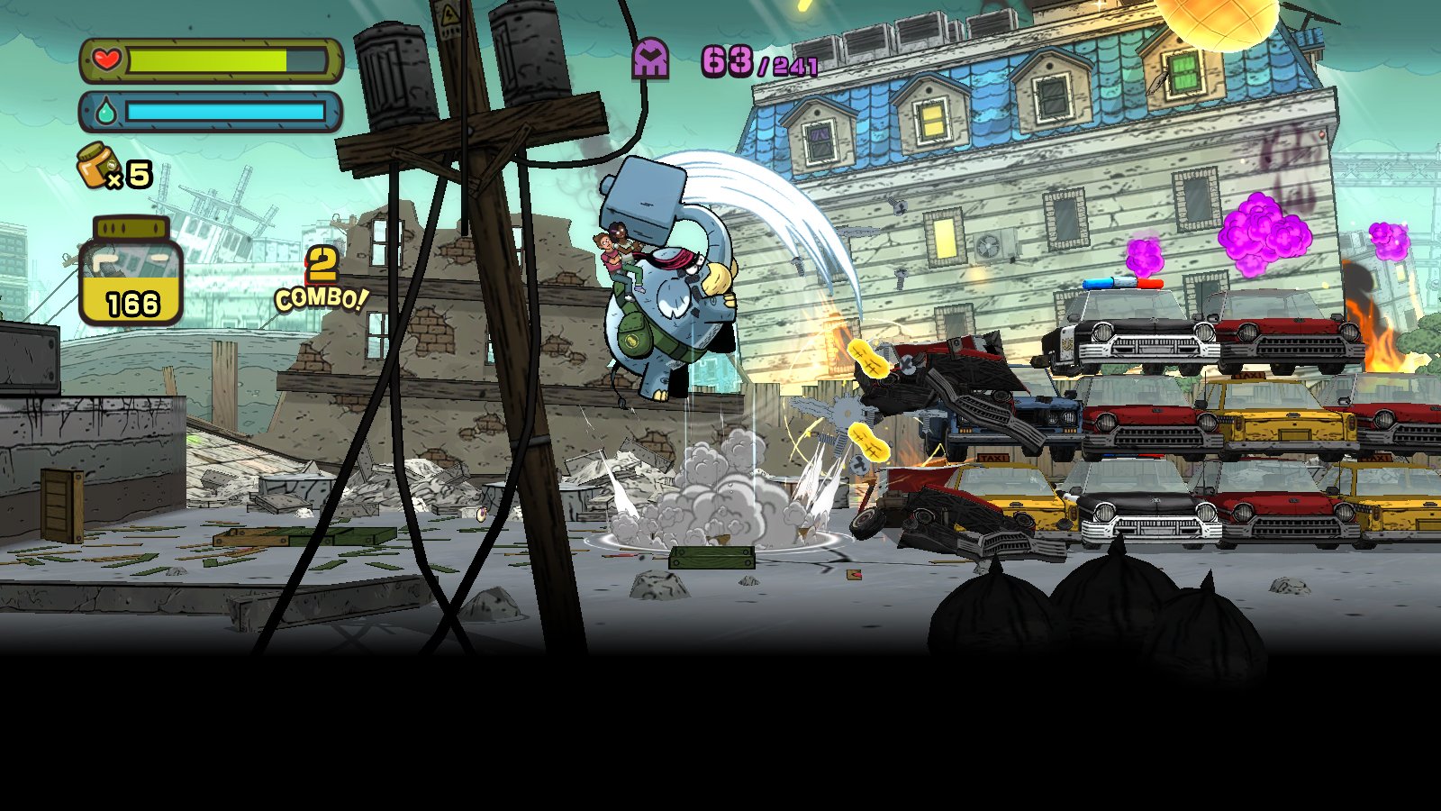 Скриншот из игры TEMBO THE BADASS ELEPHANT - 12