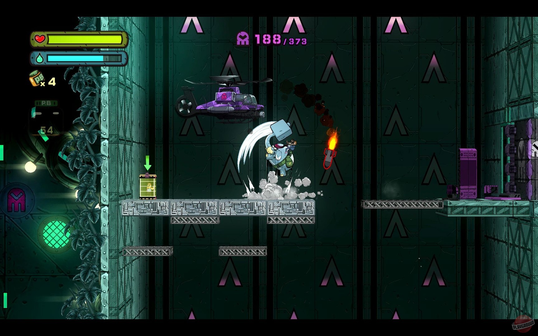 Скриншот из игры TEMBO THE BADASS ELEPHANT - 16