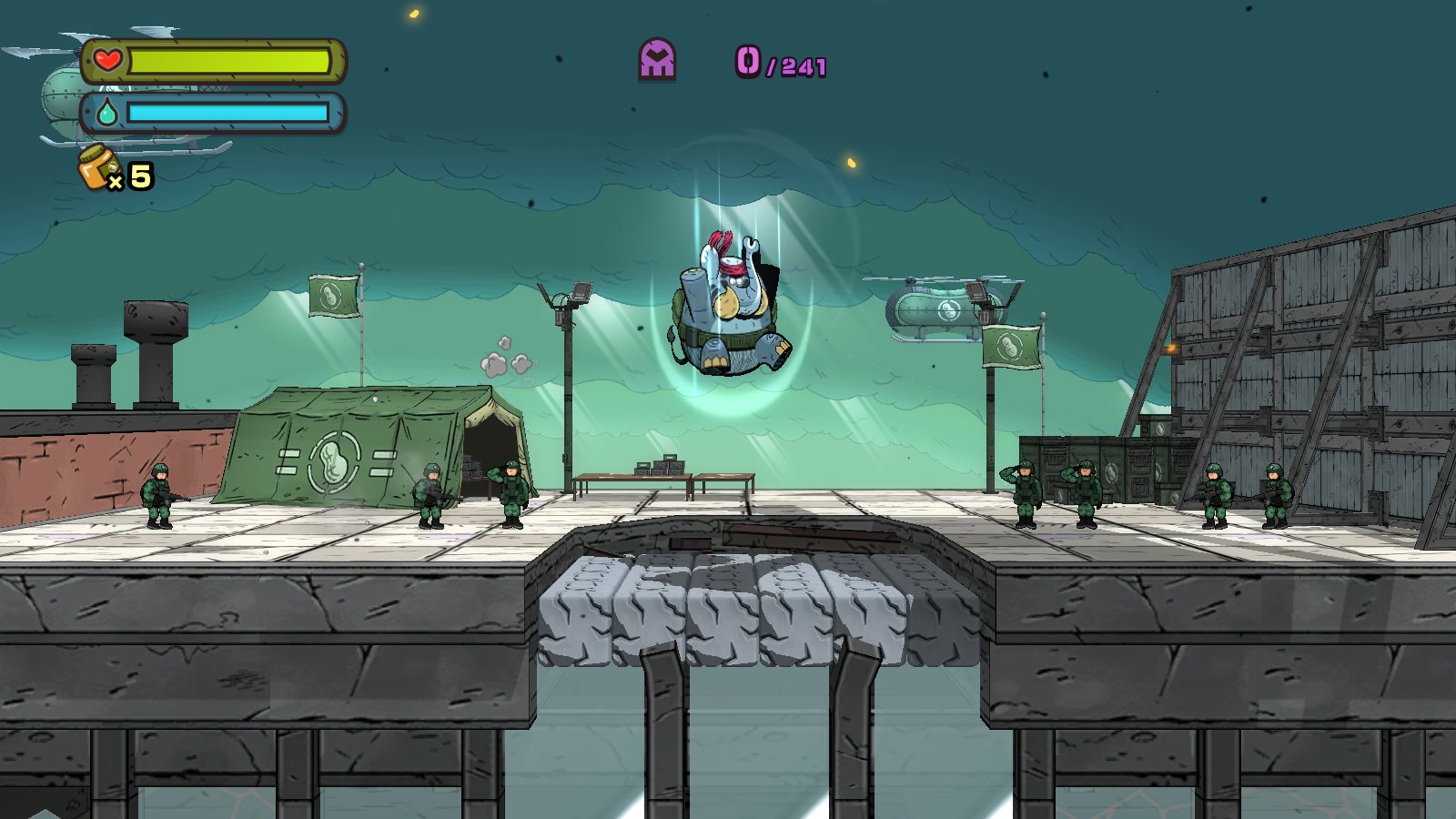 Скриншот из игры TEMBO THE BADASS ELEPHANT - 26