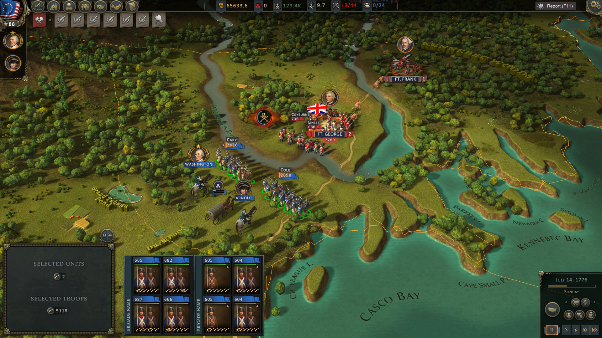 Скриншот из игры Ultimate General: American Revolution - 16