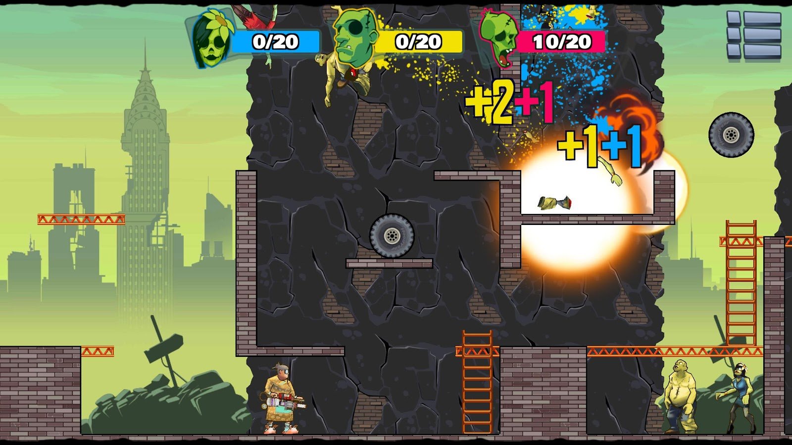 Скриншот из игры Stupid Zombies 3 - 1