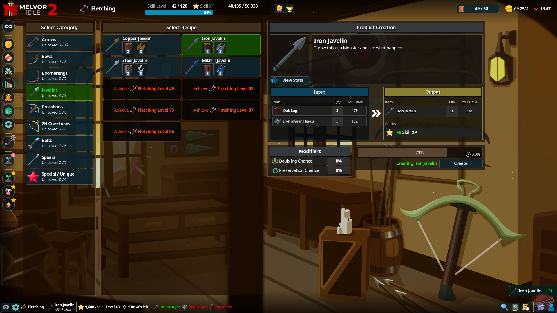 Скриншот из игры Melvor Idle 2 - 6