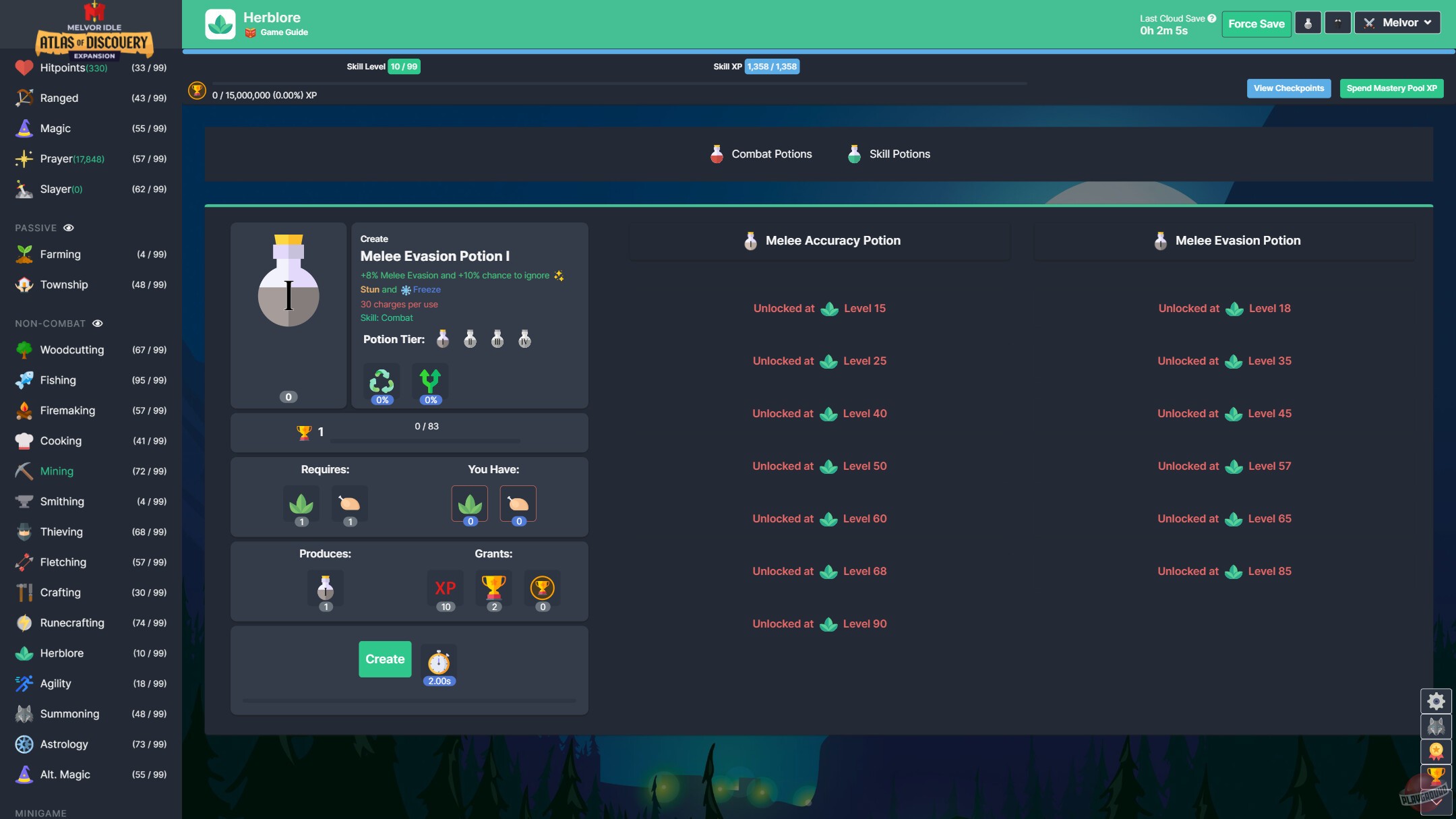 Скриншот из игры Melvor Idle - 26