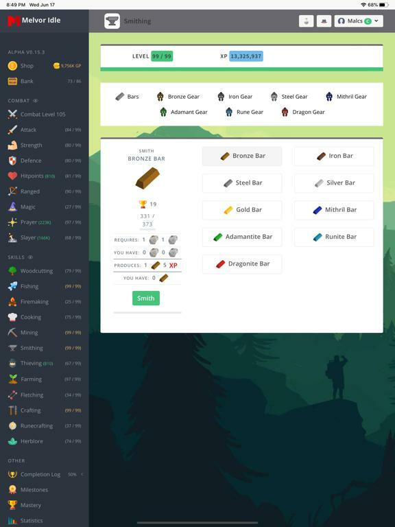 Скриншот из игры Melvor Idle - 32