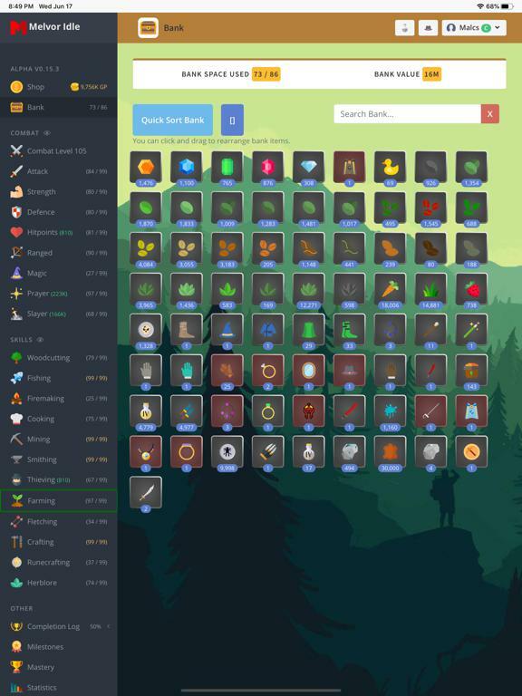 Скриншот из игры Melvor Idle - 29