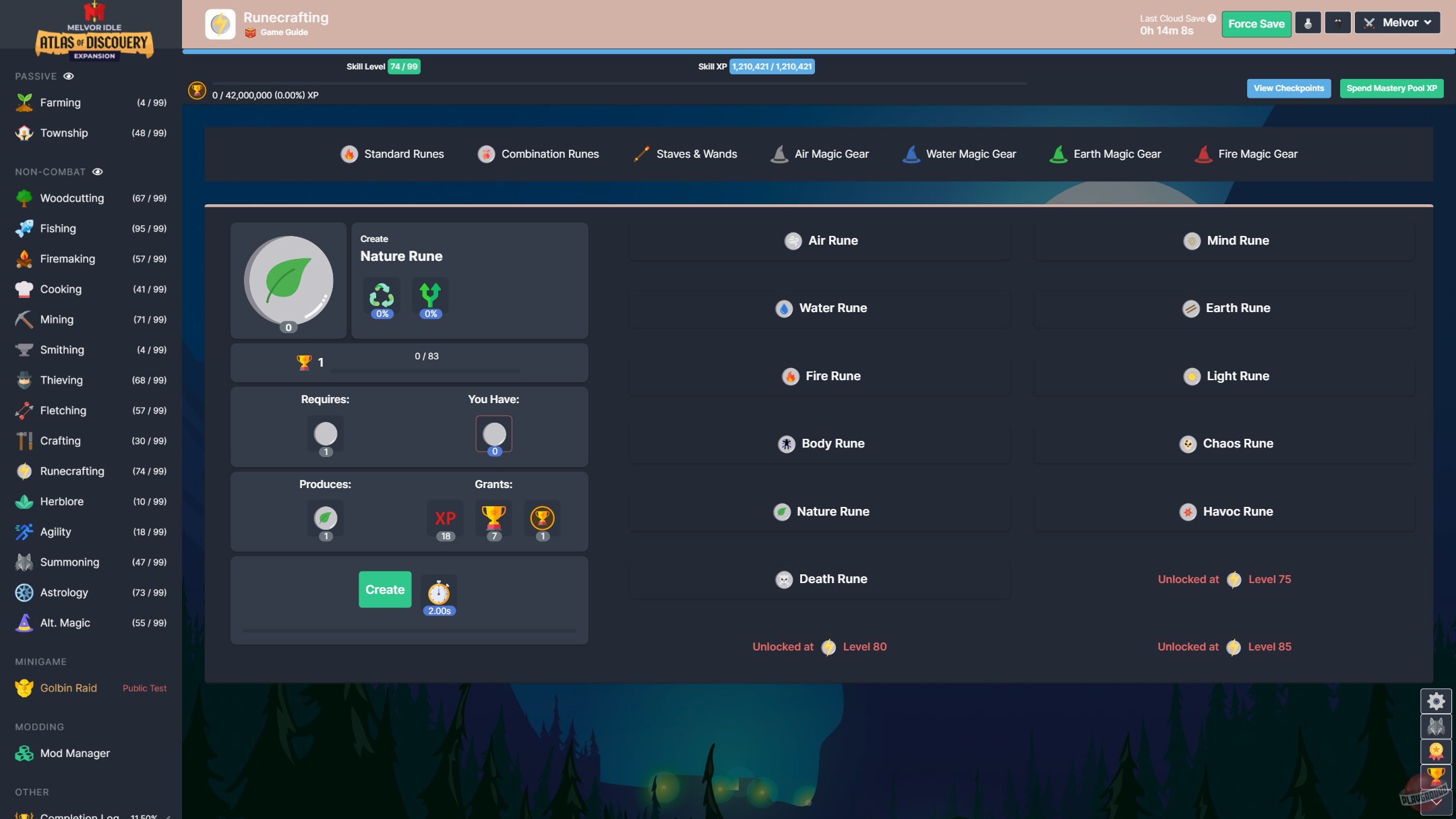 Скриншот из игры Melvor Idle - 17