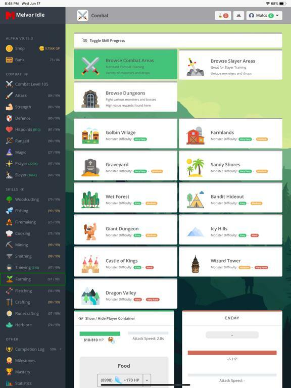 Скриншот из игры Melvor Idle - 30