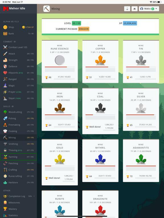 Скриншот из игры Melvor Idle - 18
