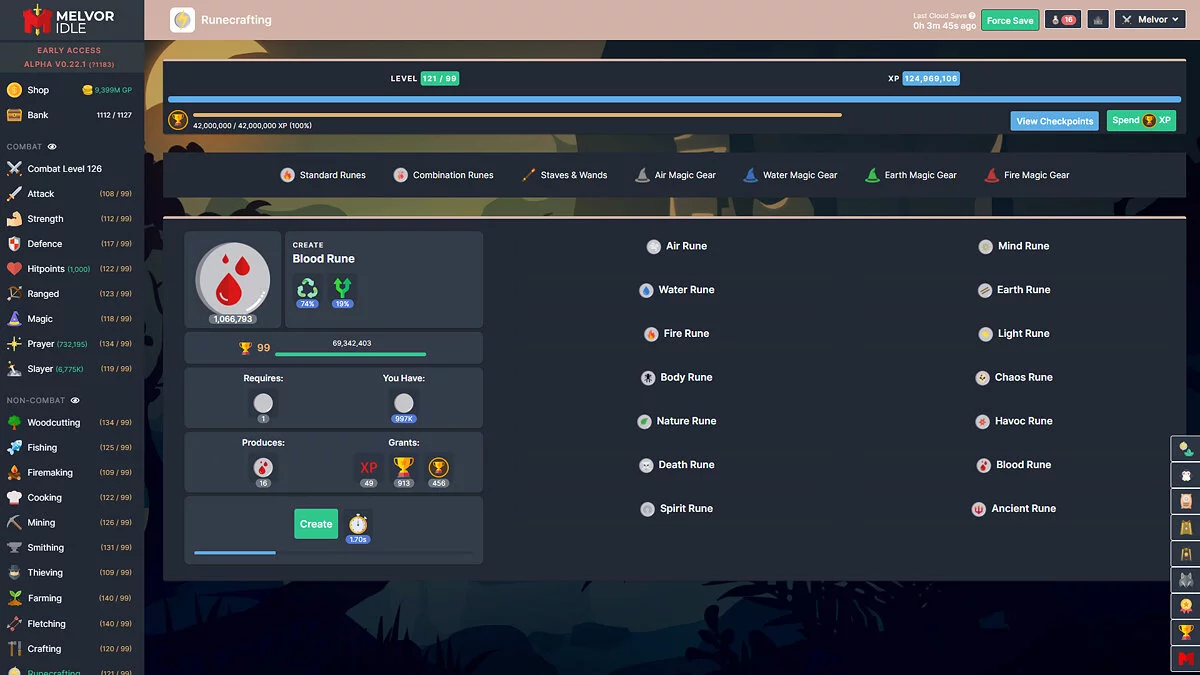 Скриншот из игры Melvor Idle - 6