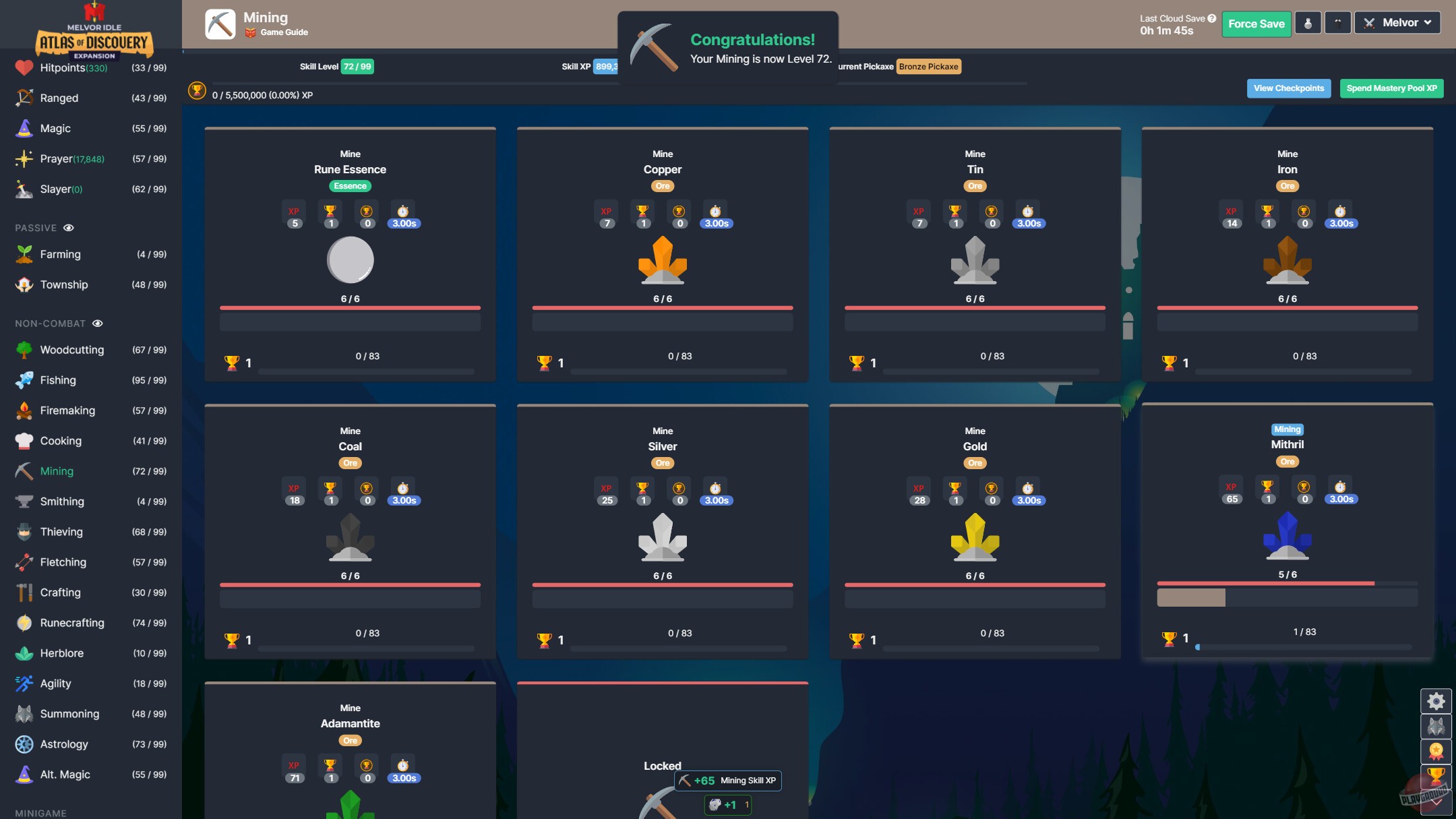 Скриншот из игры Melvor Idle - 3