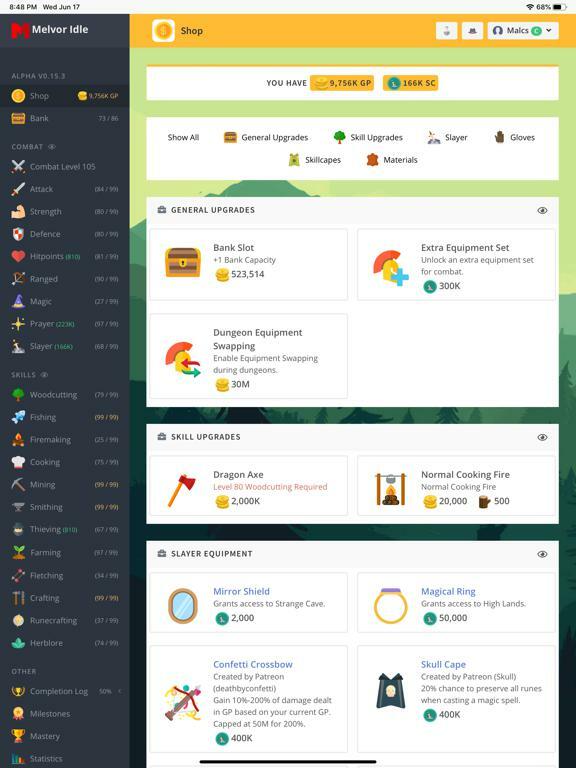 Скриншот из игры Melvor Idle - 31