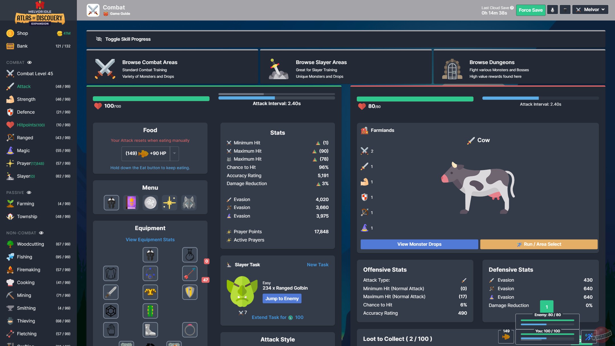 Скриншот из игры Melvor Idle - 11