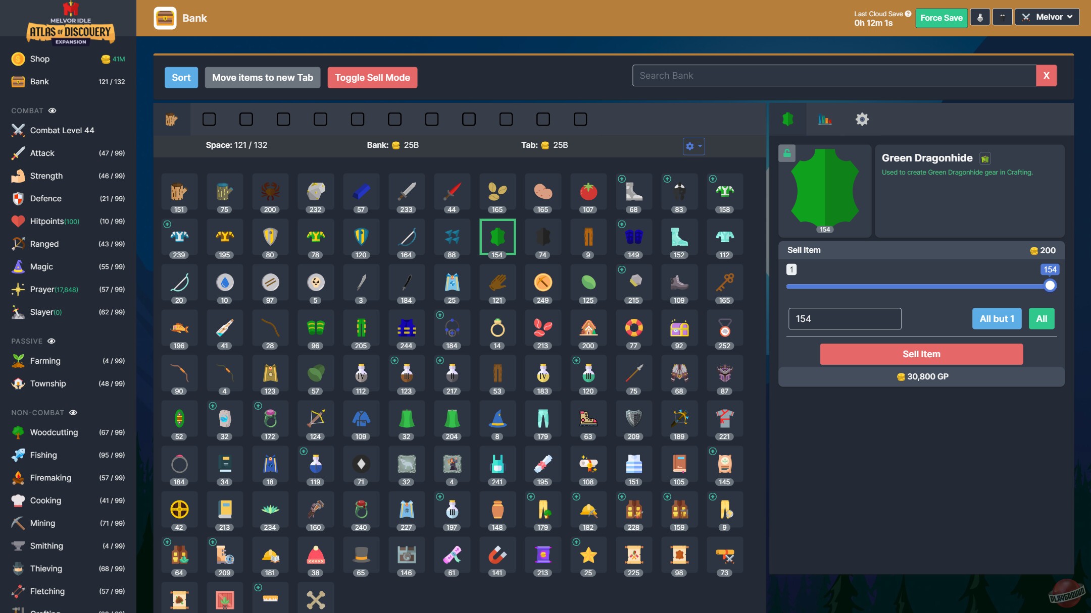 Скриншот из игры Melvor Idle - 24