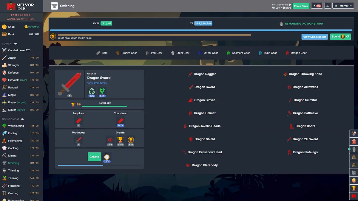 Скриншот из игры Melvor Idle - 4