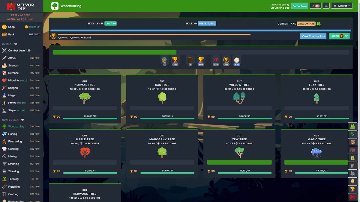 Скриншот из игры Melvor Idle - 2