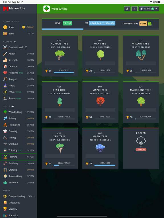 Скриншот из игры Melvor Idle - 28