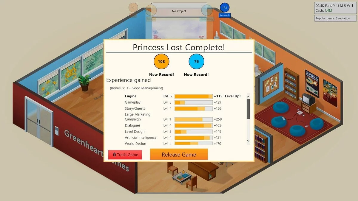 Скриншот из игры Game Dev Tycoon - 17
