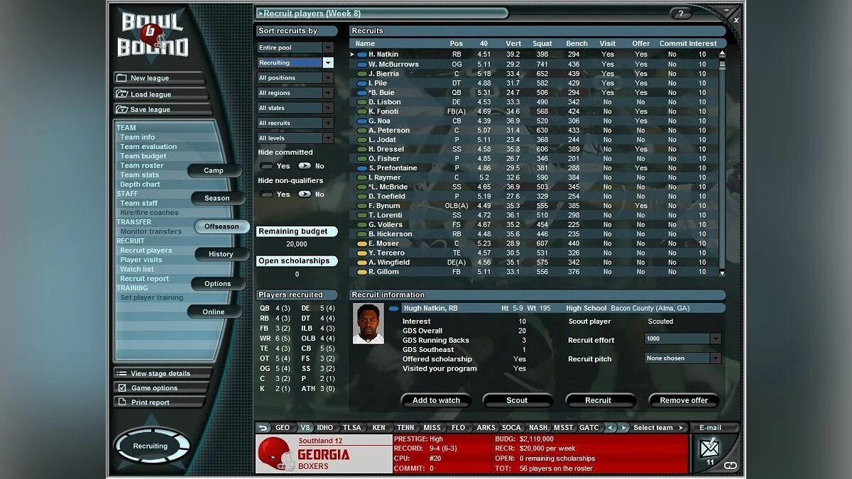 Скриншот из игры Bowl Bound College Football - 18