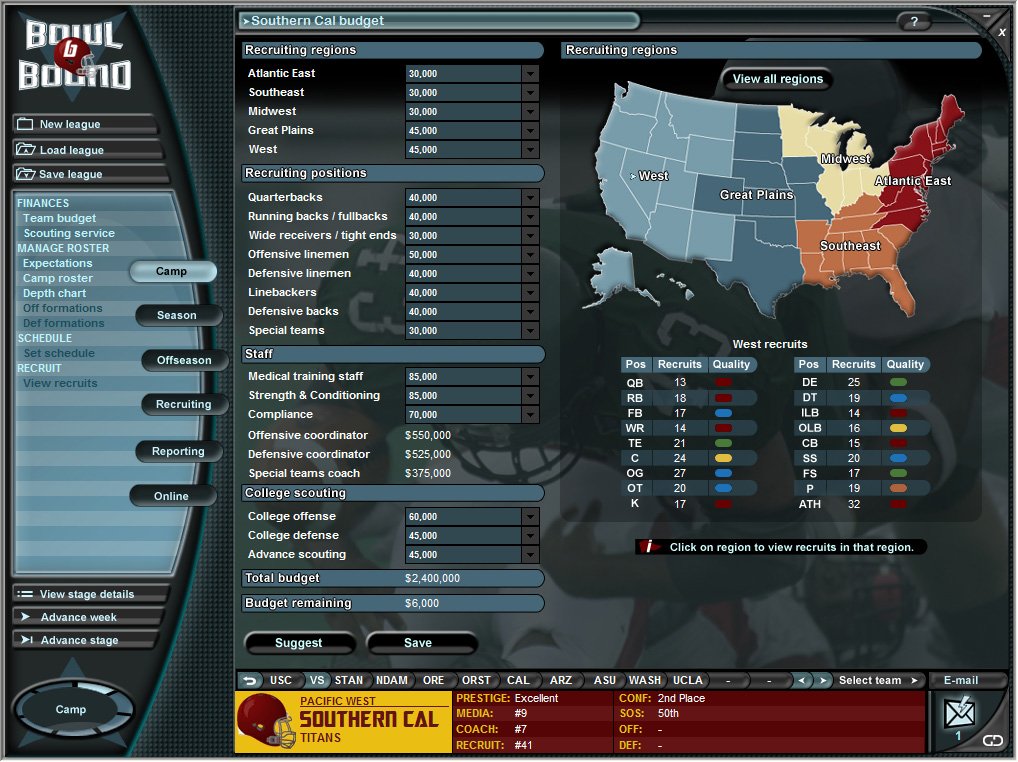 Скриншот из игры Bowl Bound College Football - 1