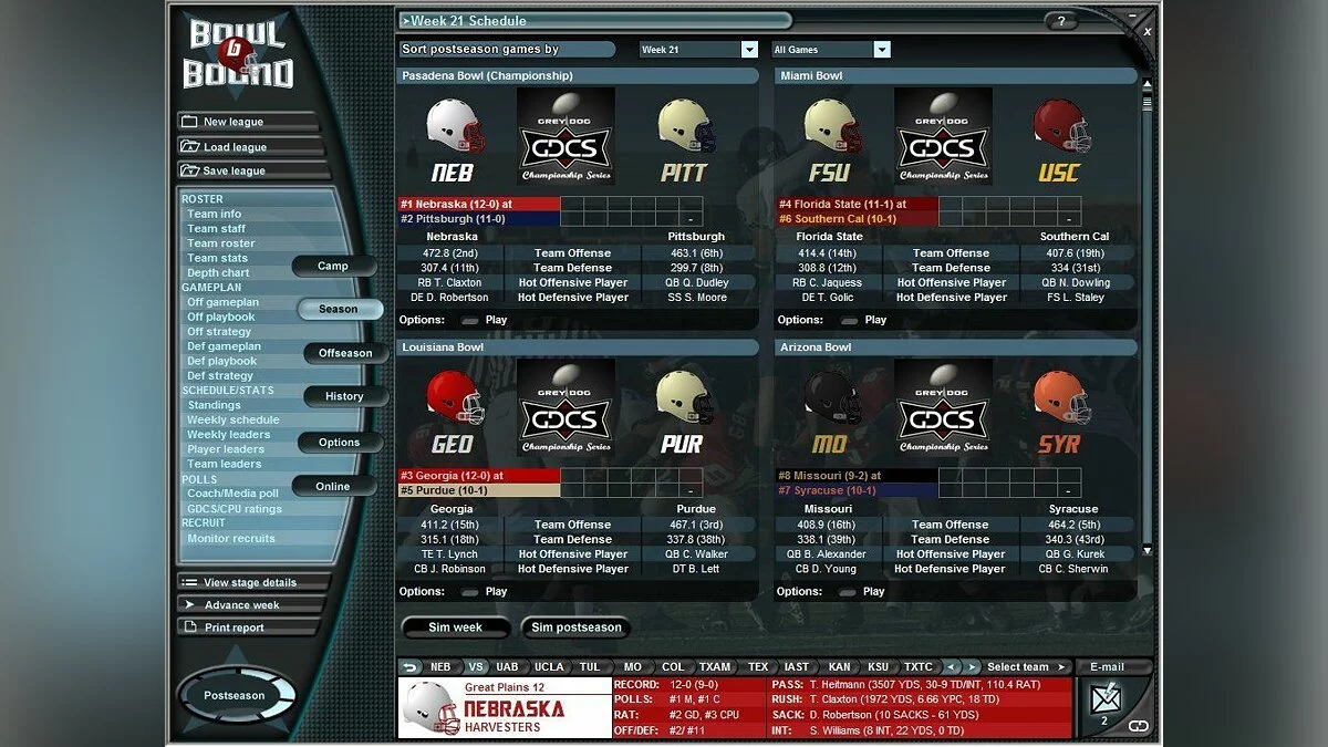 Скриншот из игры Bowl Bound College Football - 22