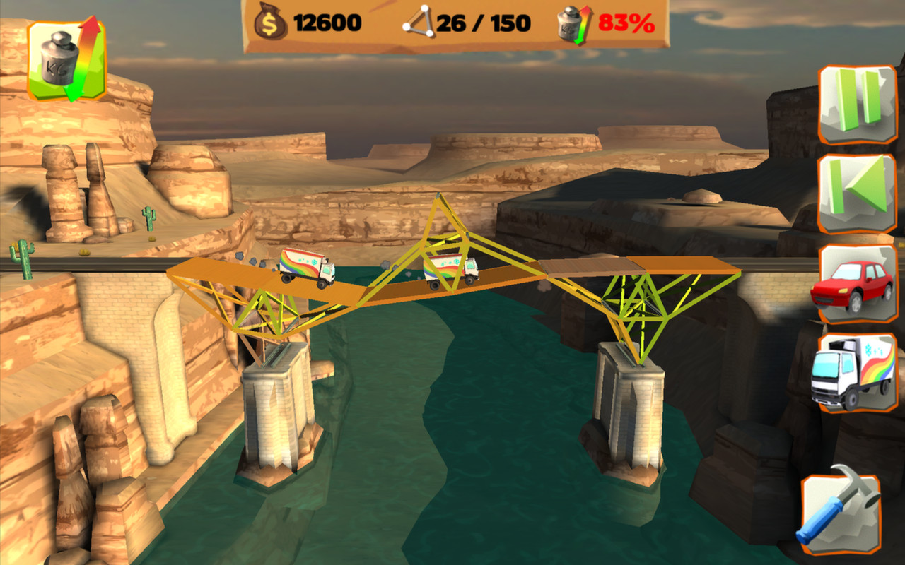Скриншот из игры Bridge Constructor Playground - 17