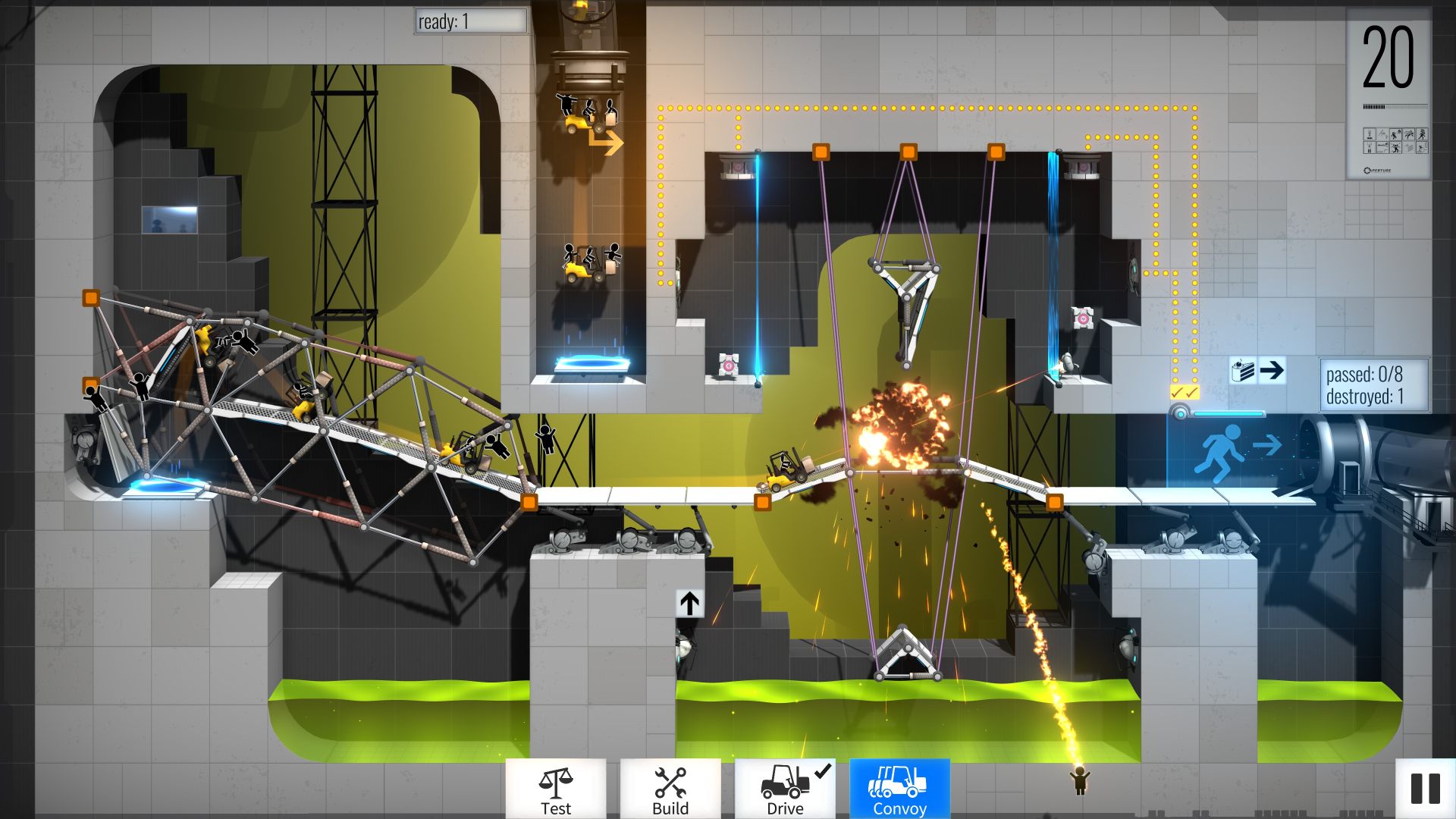 Скриншот из игры Bridge Constructor Portal - 4