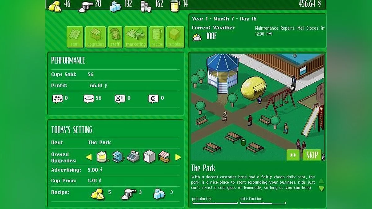 Скриншот из игры Lemonade Tycoon - 6