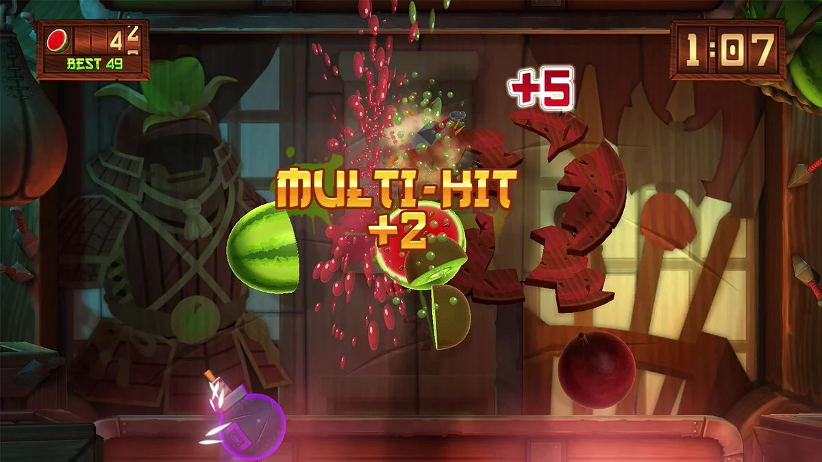 Скриншот из игры Fruit Ninja Kinect 2 - 2