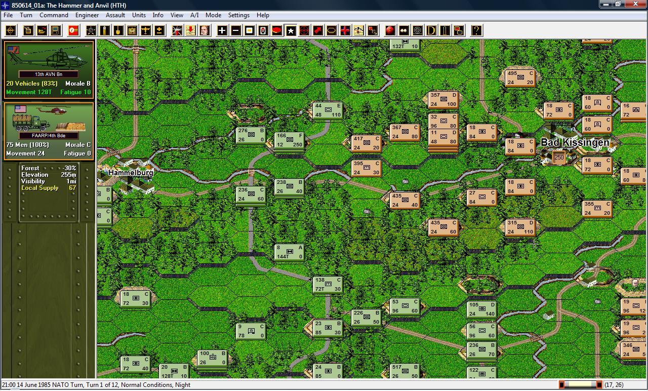 Скриншот из игры Modern Campaigns: DANUBE FRONT '85 - 2