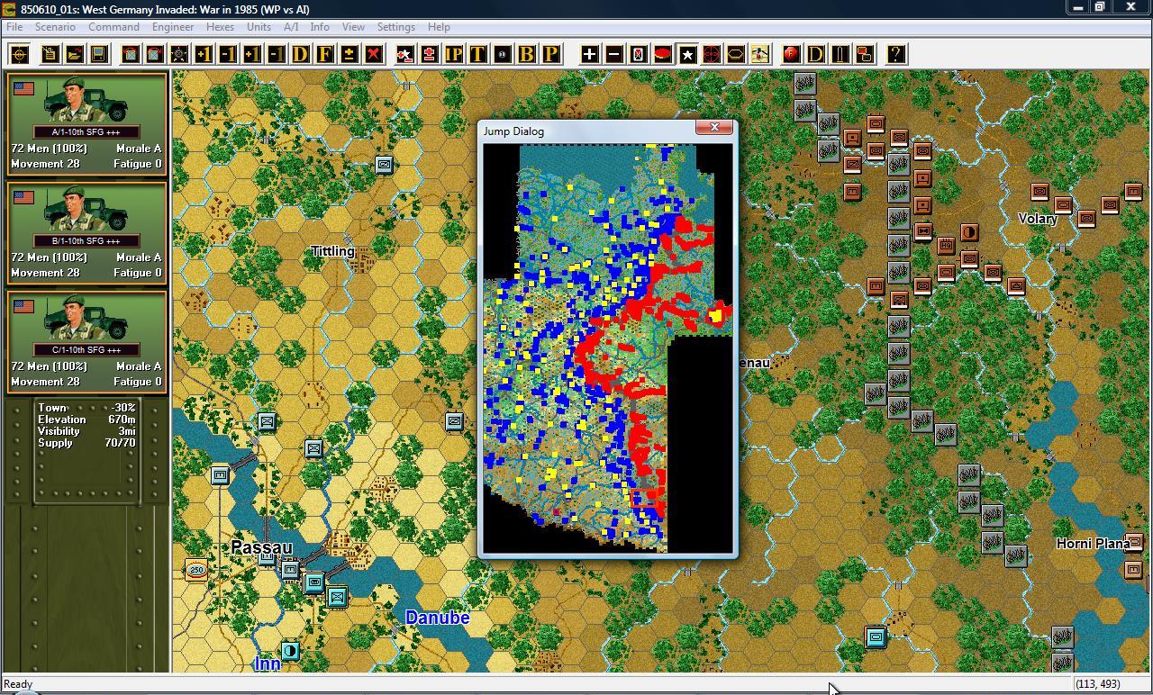 Скриншот из игры Modern Campaigns: DANUBE FRONT '85 - 3