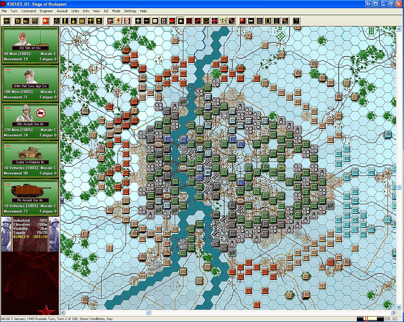 Скриншот из игры Panzer Campaigns: Budapest '45 - 1