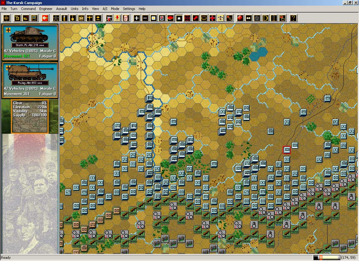 Скриншот из игры Panzer Campaigns: Kursk '43 - 2