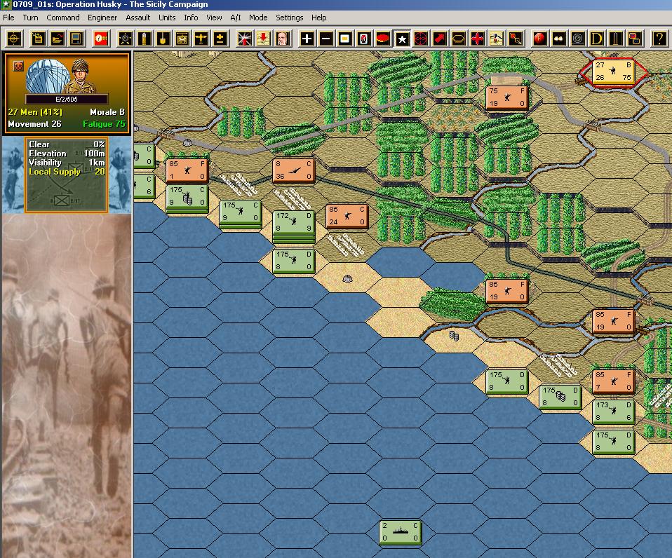 Скриншот из игры Panzer Campaigns: Sicily '43 - 1