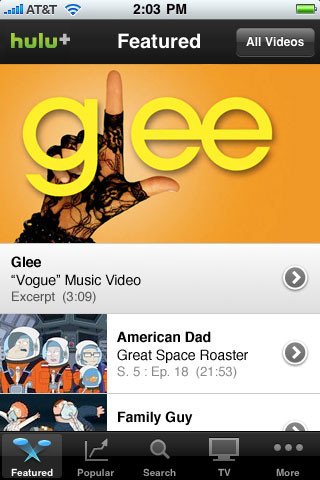 Скриншот из игры Hulu Plus - 1