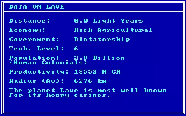 Скриншот из игры Elite - 35