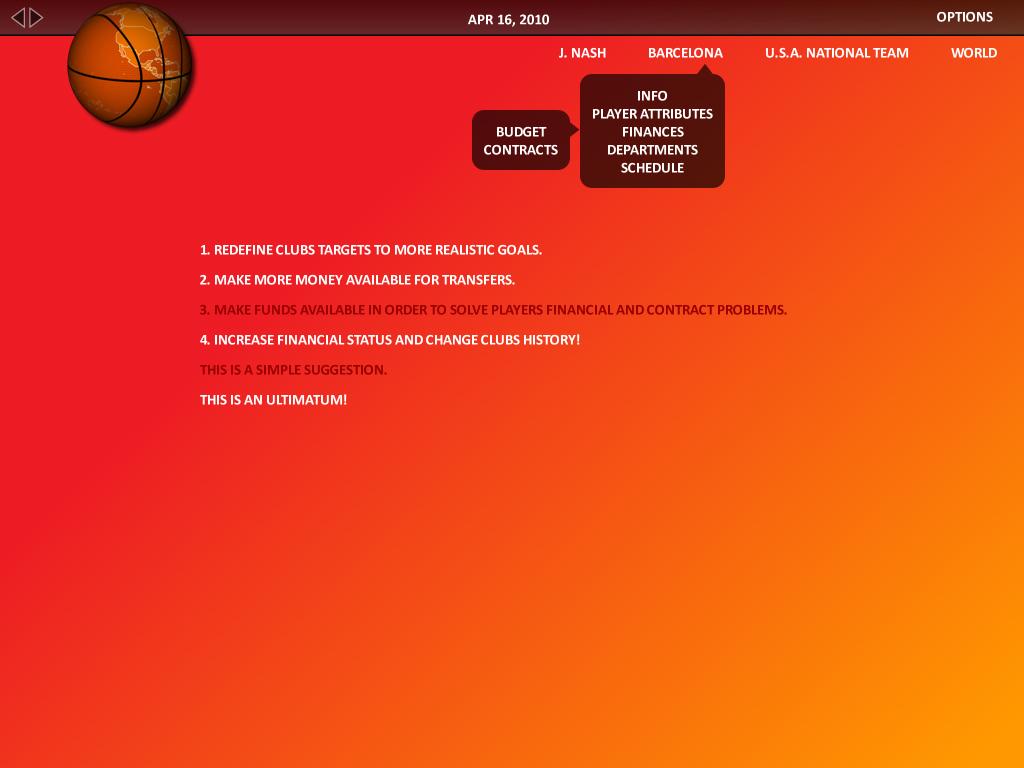 Скриншот из игры World Basketball Manager 2010 - 13