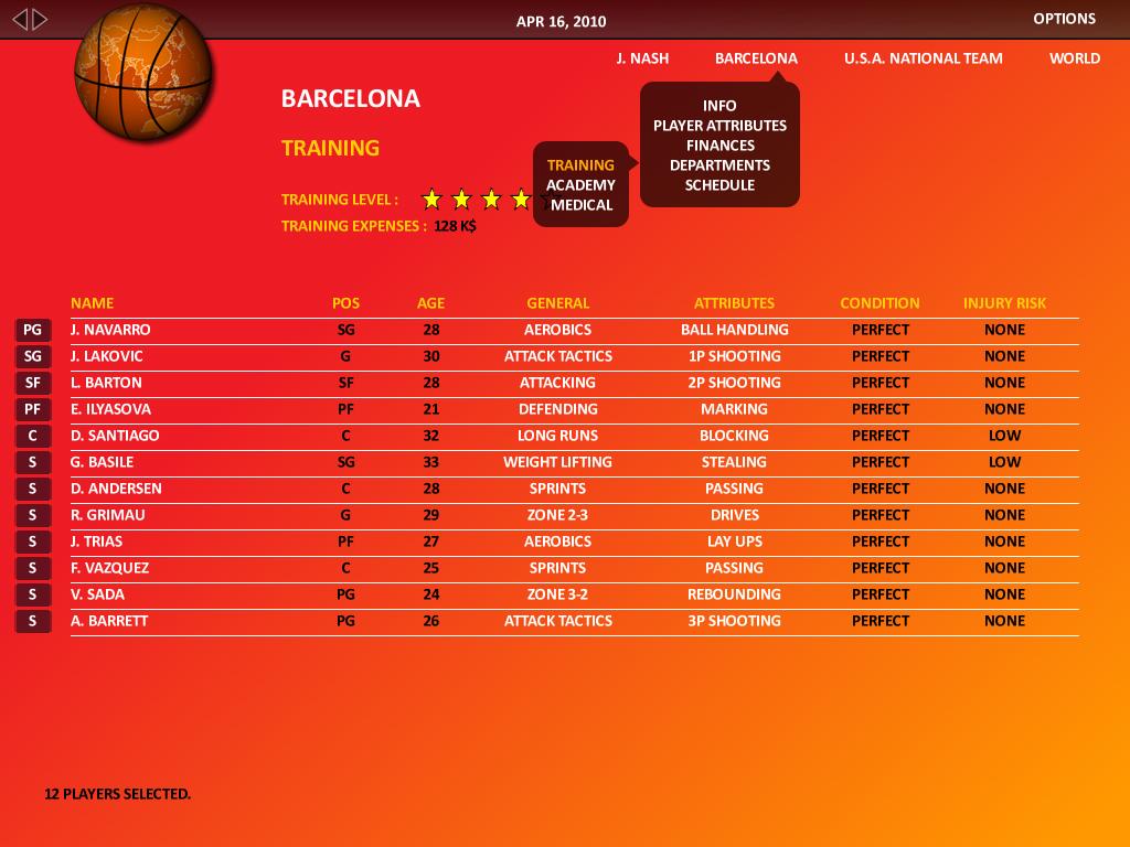 Скриншот из игры World Basketball Manager 2010 - 11