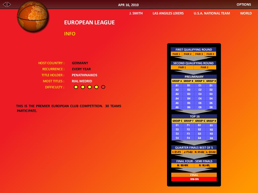 Скриншот из игры World Basketball Manager 2010 - 5