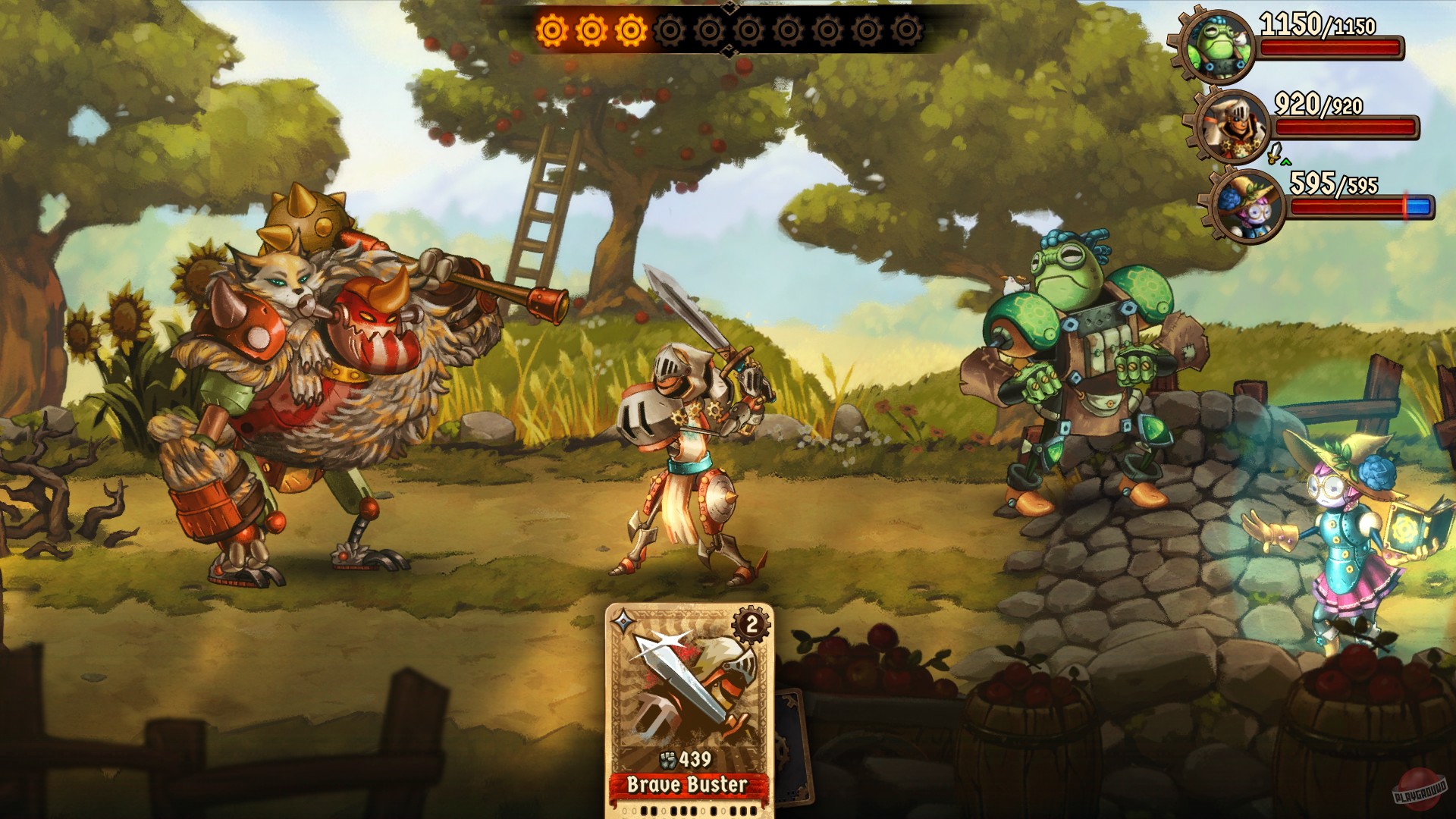 Скриншот из игры SteamWorld Quest: Hand of Gilgamech - 44