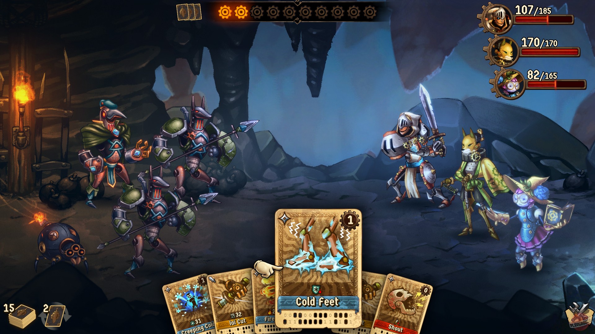 Скриншот из игры SteamWorld Quest: Hand of Gilgamech - 42