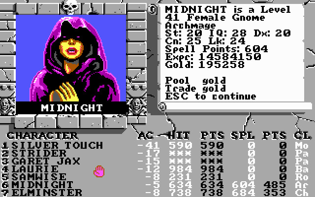 Скриншот из игры The Bard's Tale 3: Thief of Fate - 13