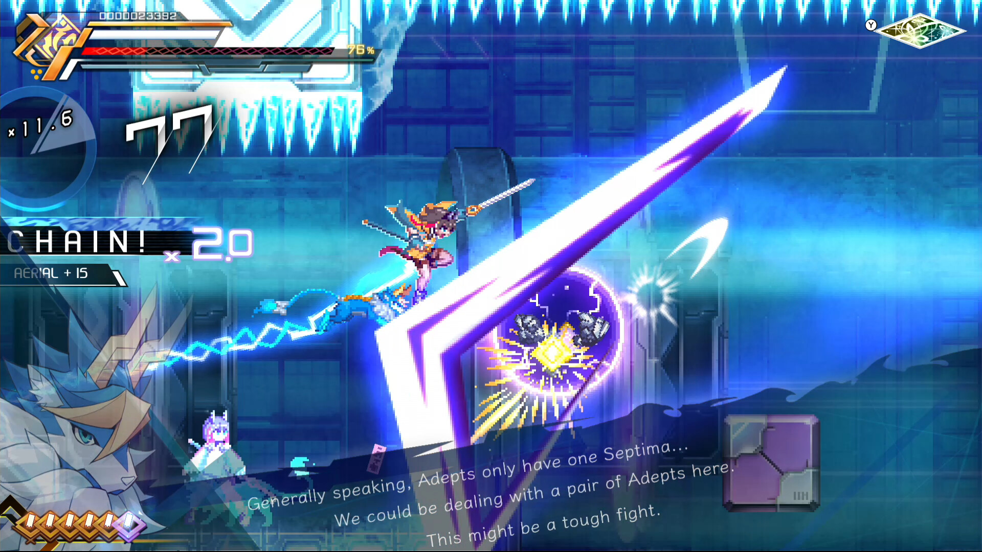 Скриншот из игры Azure Striker Gunvolt 3 - 36