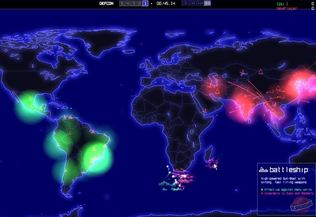 Скриншот из игры DEFCON - 10